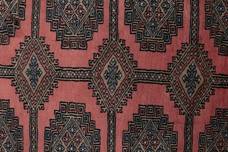 Detail image of 8' 5 x 9' 11 Hand Knotted Bokhara Oriental Wool Rug