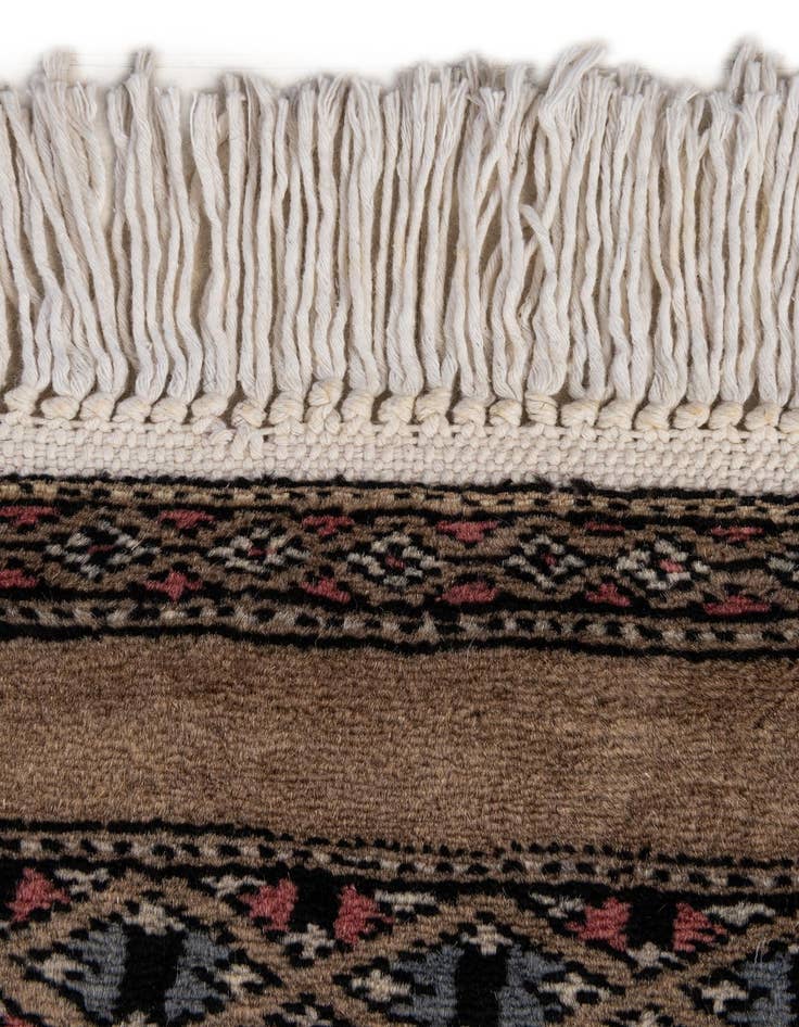 Detail image of 8' 5 x 9' 11  Hand Knotted Bokhara Oriental Wool Rug