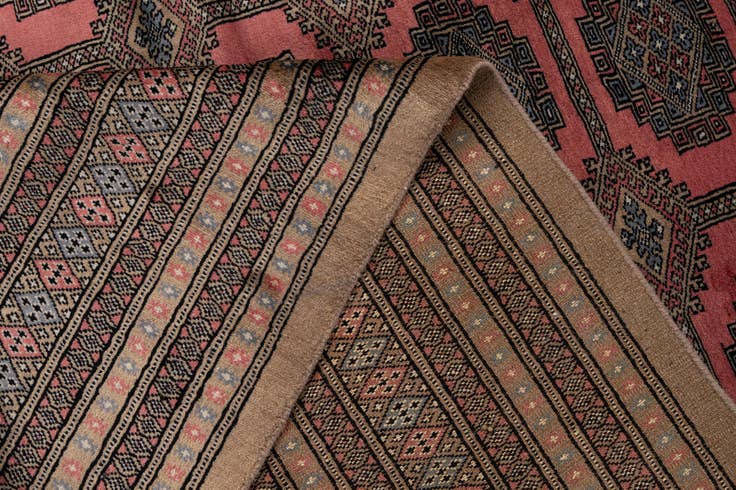 Detail image of 8' 5 x 9' 11 Hand Knotted Bokhara Oriental Wool Rug