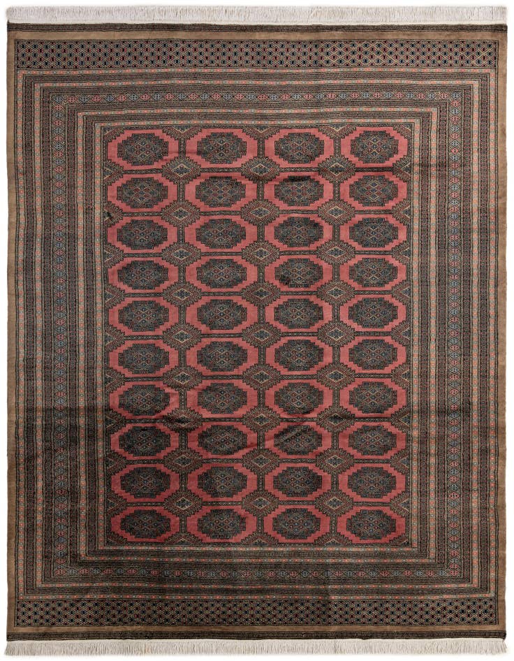 Detail image of 8' 5 x 9' 11 Hand Knotted Bokhara Oriental Wool Rug
