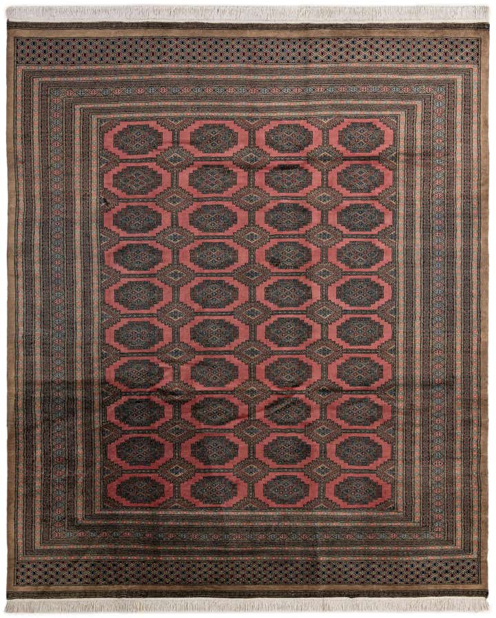 8' 5 x 9' 11 Hand Knotted Bokhara Oriental Wool Rug