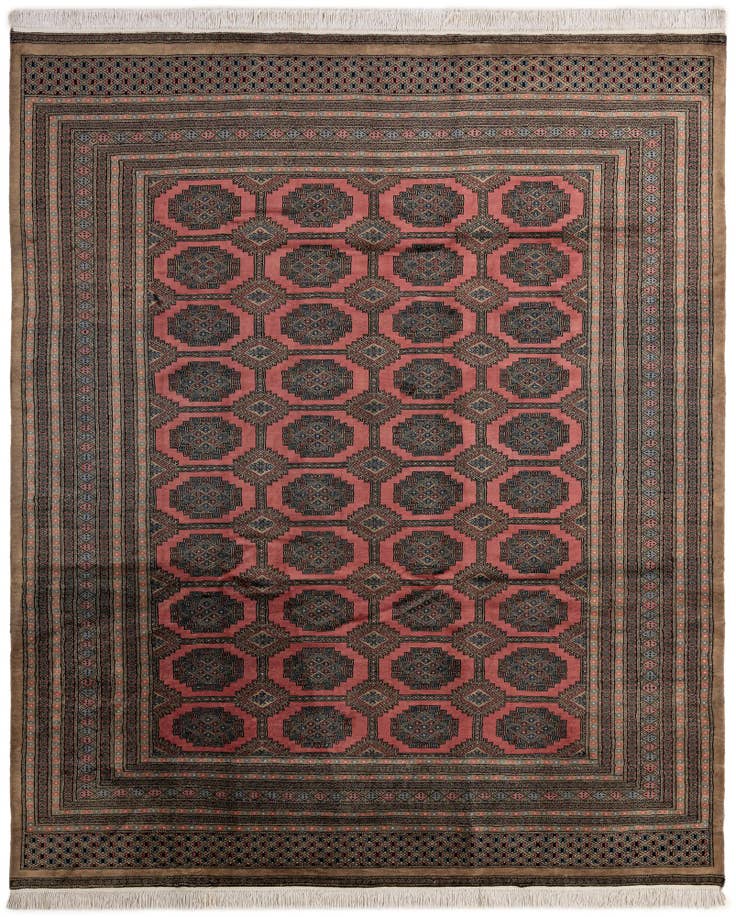Detail image of 8' 5 x 9' 11 Hand Knotted Bokhara Oriental Wool Rug