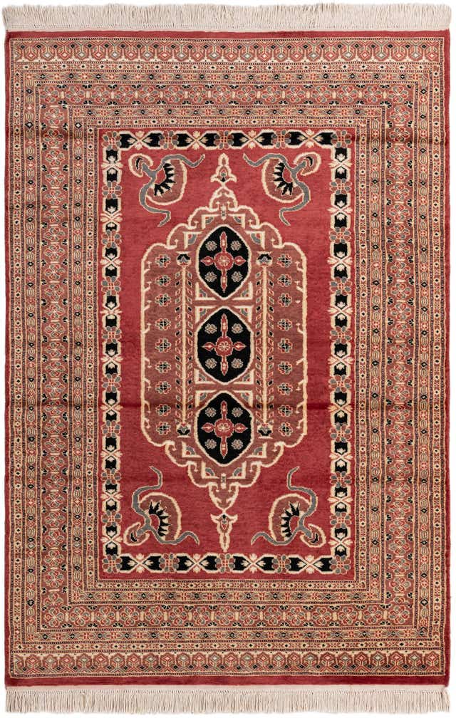 4' 2 x 6' 1 Hand Knotted Bokhara Oriental Rug