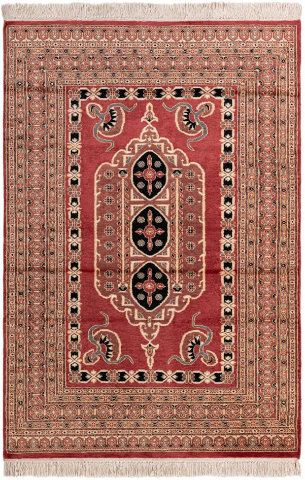 Detail image of 4' 2 x 6' 1 Hand Knotted Bokhara Oriental Rug