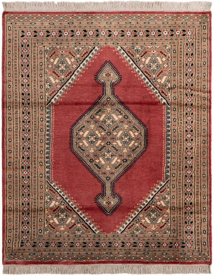 Detail image of 4' 4 x 6' 7 Hand Knotted Bokhara Rug