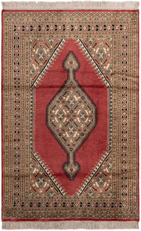 Detail image of 4' 4 x 6' 7 Hand Knotted Bokhara Rug