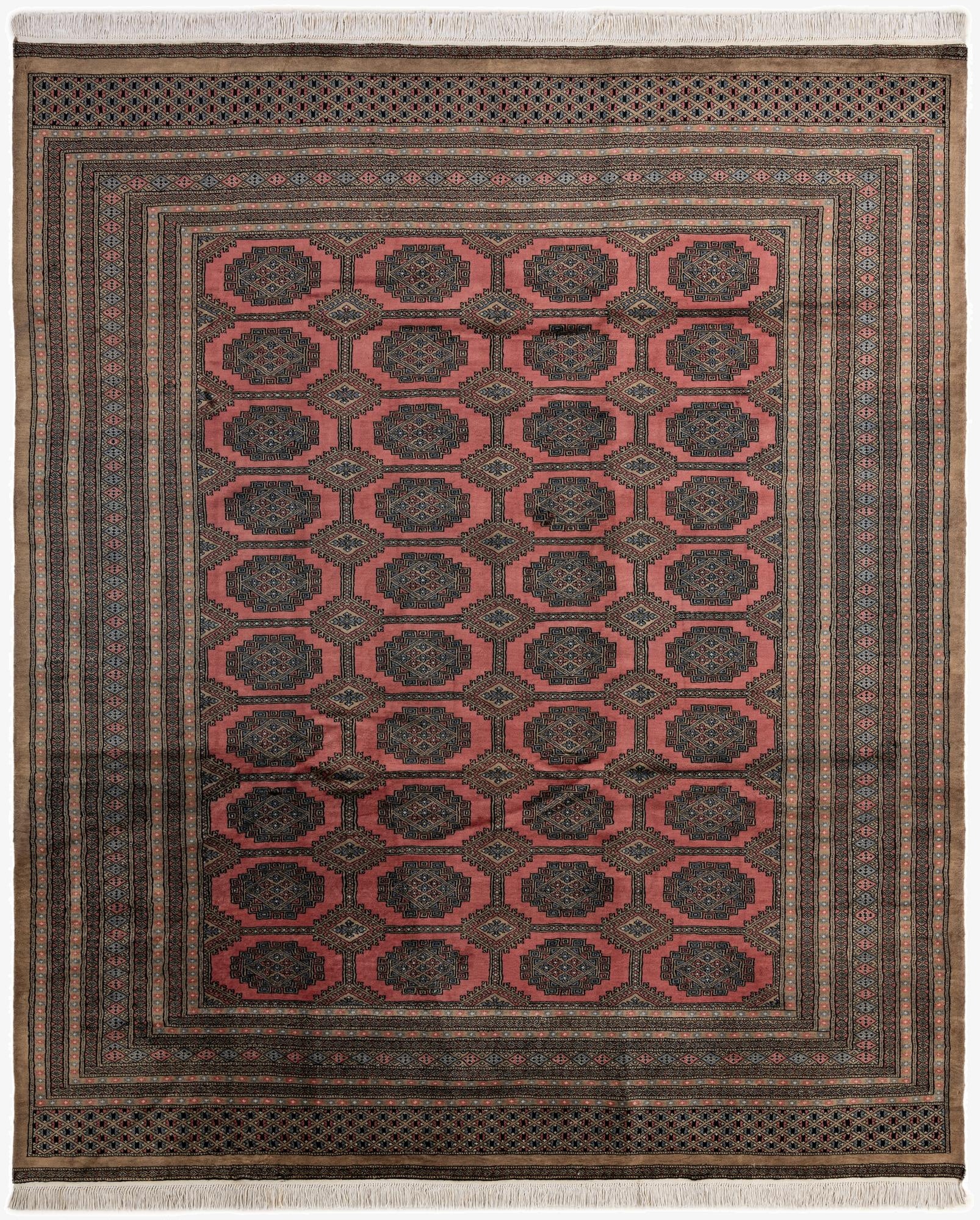 8' 5 x 9' 11  Hand Knotted Bokhara Oriental Wool Rug