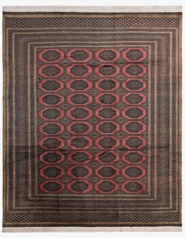 8' 5 x 9' 11 Hand Knotted Bokhara Oriental Wool Rug
