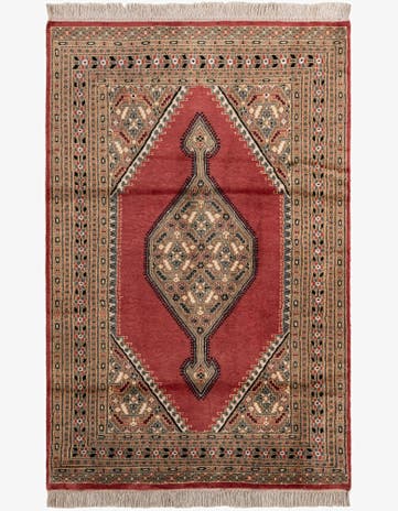 4' 4 x 6' 7 Hand Knotted Bokhara Rug