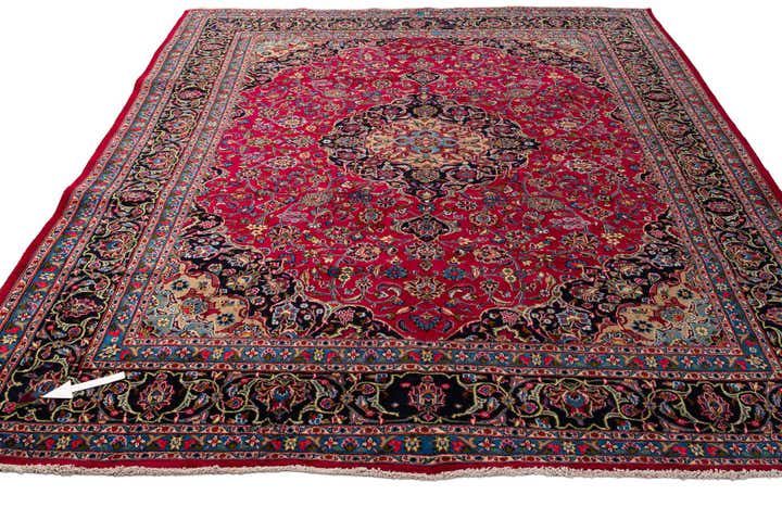 9' 10 x 12' 4 Hand Knotted Kashmar Persian Wool Rug