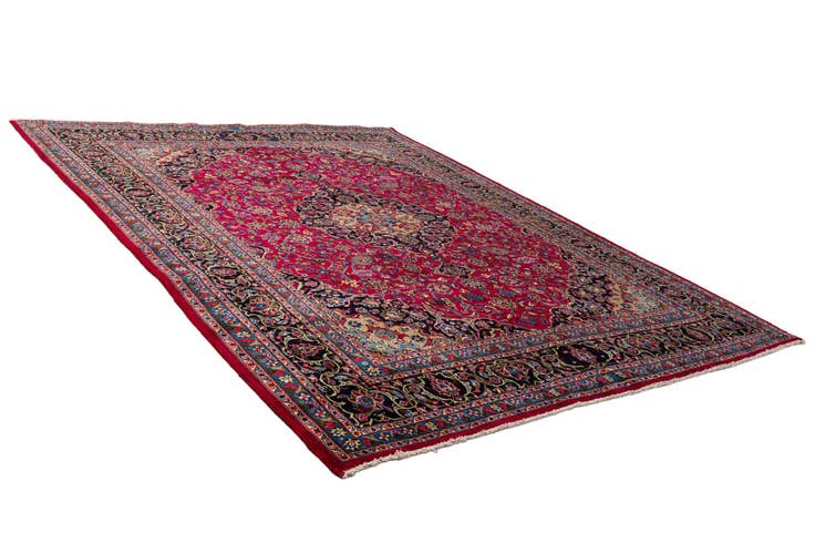 Detail image of 9' 10 x 12' 4 Hand Knotted Kashmar Persian Wool Rug