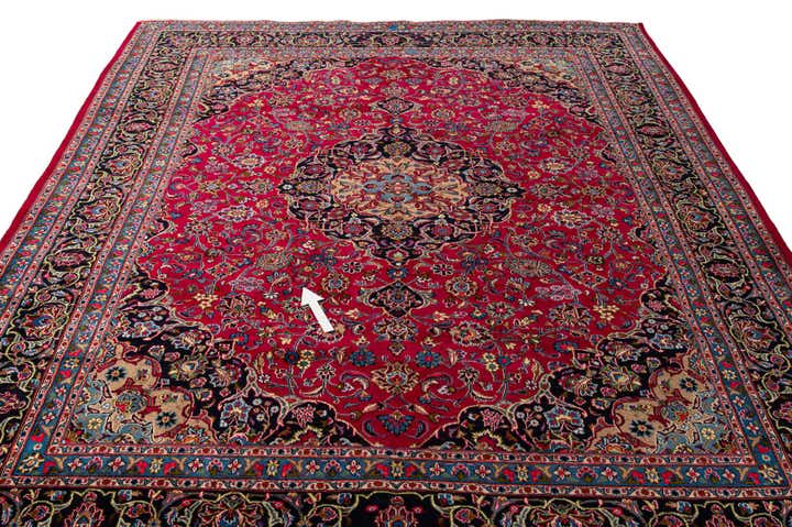 9' 10 x 12' 4 Hand Knotted Kashmar Persian Wool Rug