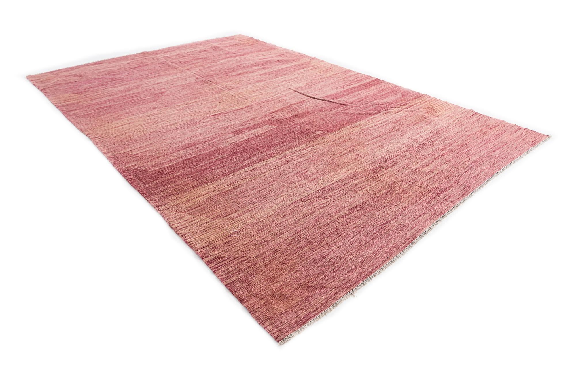 6' 6 x 9' 8 Hand Woven Kilim Modern Wool Rug