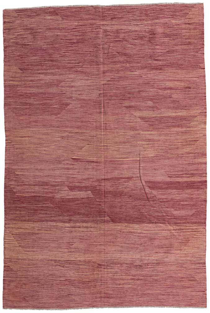 6' 6 x 9' 8 Hand Woven Kilim Modern Wool Rug