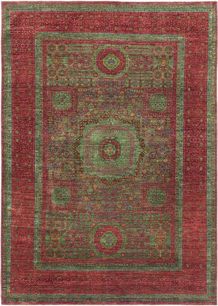 6' 11 x 9' 10 Hand Knotted Mamluk Ziegler Rug