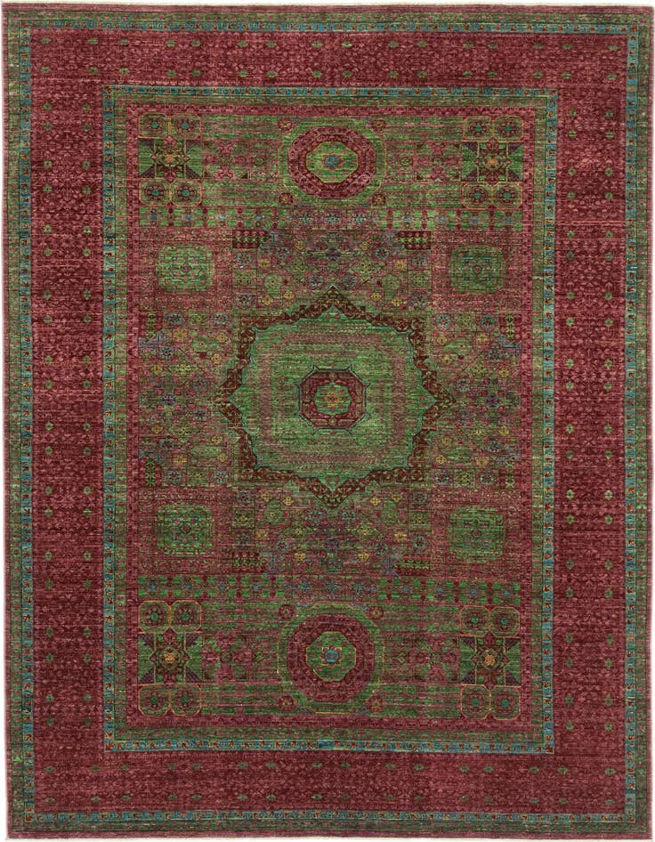 Detail image of 6' 11 x 9' 11 Hand Knotted Mamluk Ziegler Rug