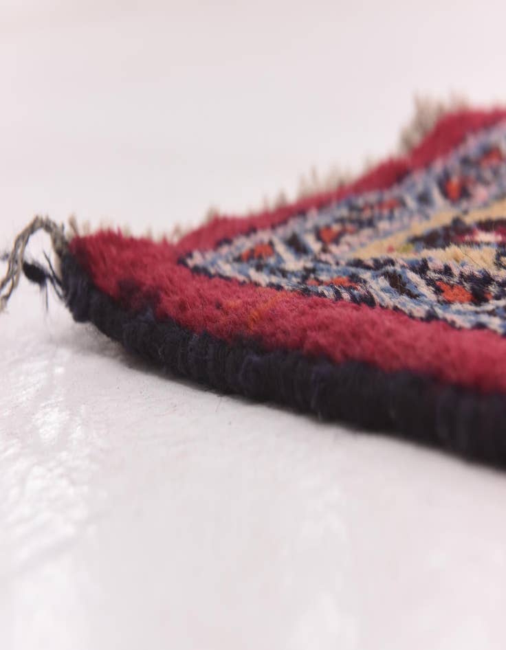 Detail image of 9' 7 x 12' 9  Hand Knotted Mashad Persian Wool Rug