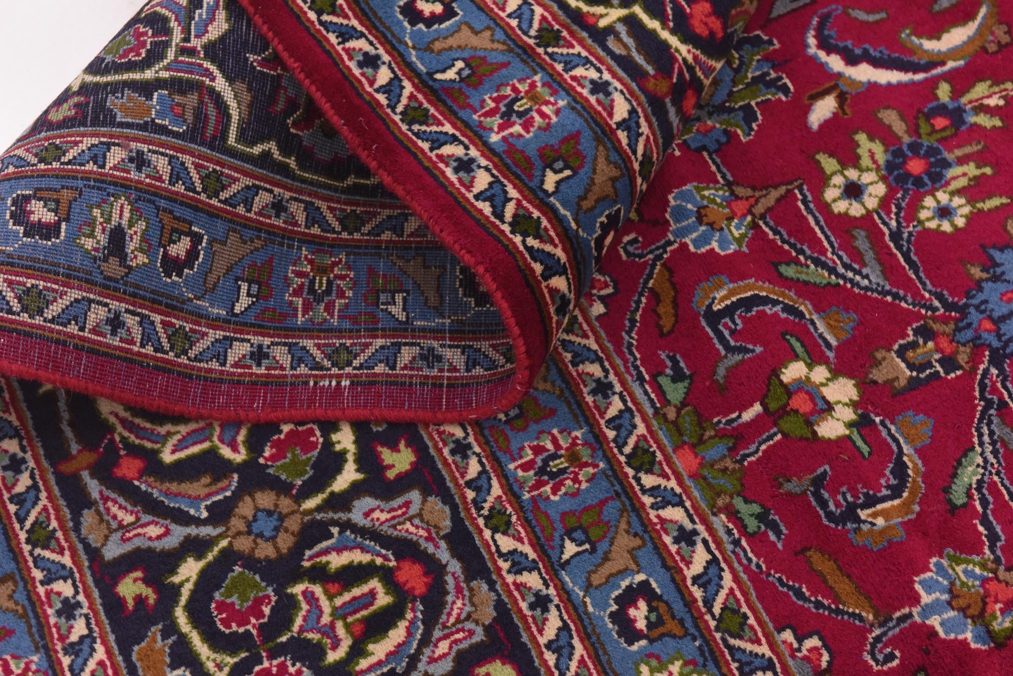 290cm x 380cm Hand Knotted Mashad Persian Wool Rug
