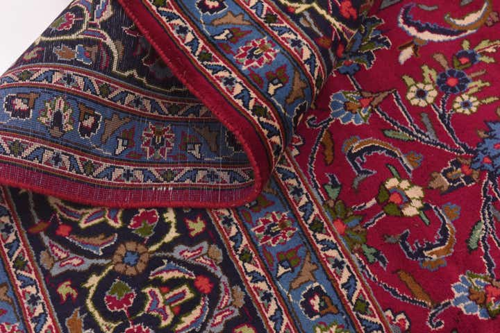 9' 6 x 12' 5 Hand Knotted Mashad Persian Wool Rug