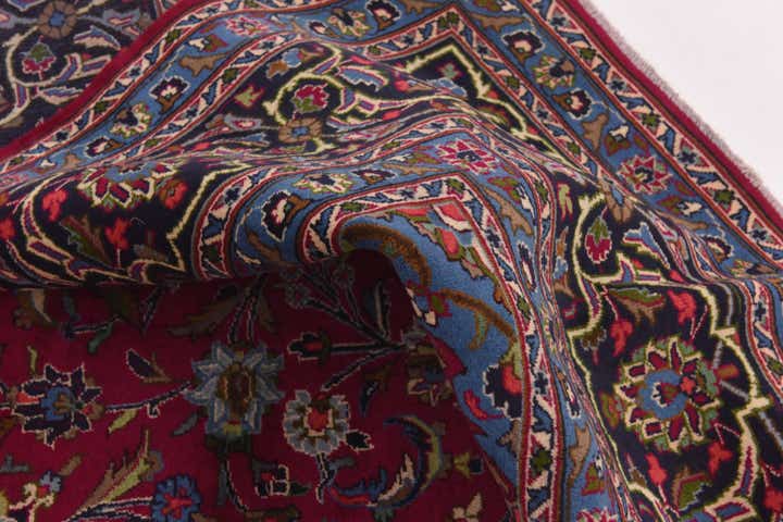 9' 6 x 12' 5 Hand Knotted Mashad Persian Wool Rug