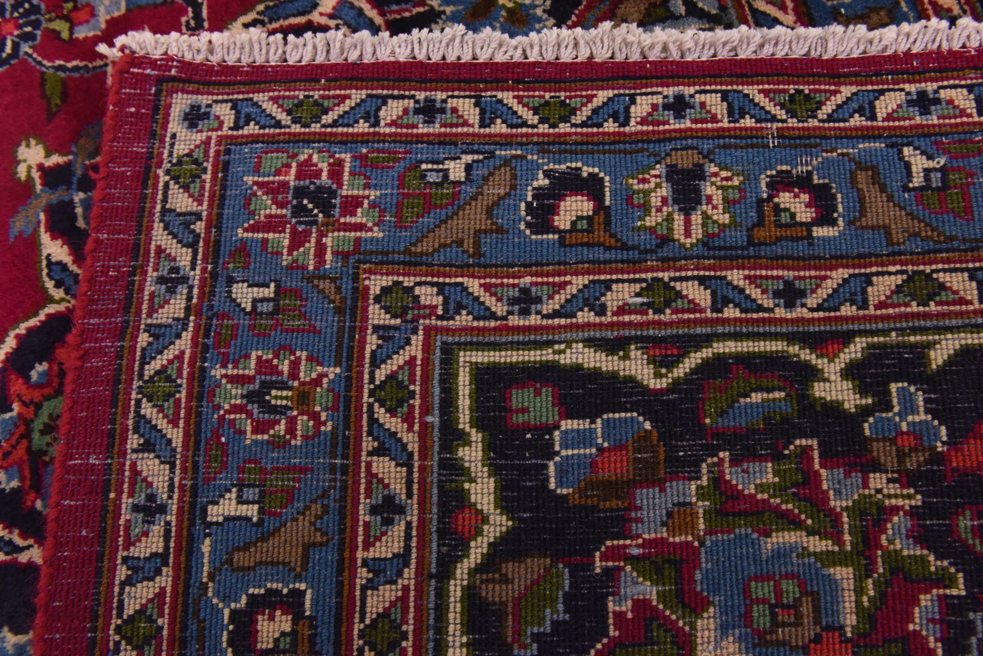 290cm x 380cm Hand Knotted Mashad Persian Wool Rug