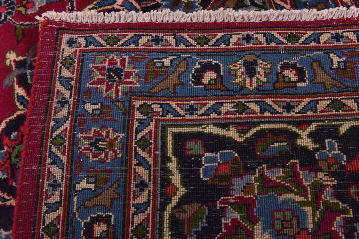 9' 6 x 12' 5 Hand Knotted Mashad Persian Wool Rug