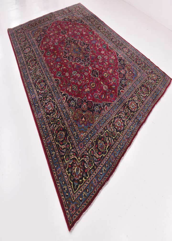 9' 6 x 12' 5 Hand Knotted Mashad Persian Wool Rug