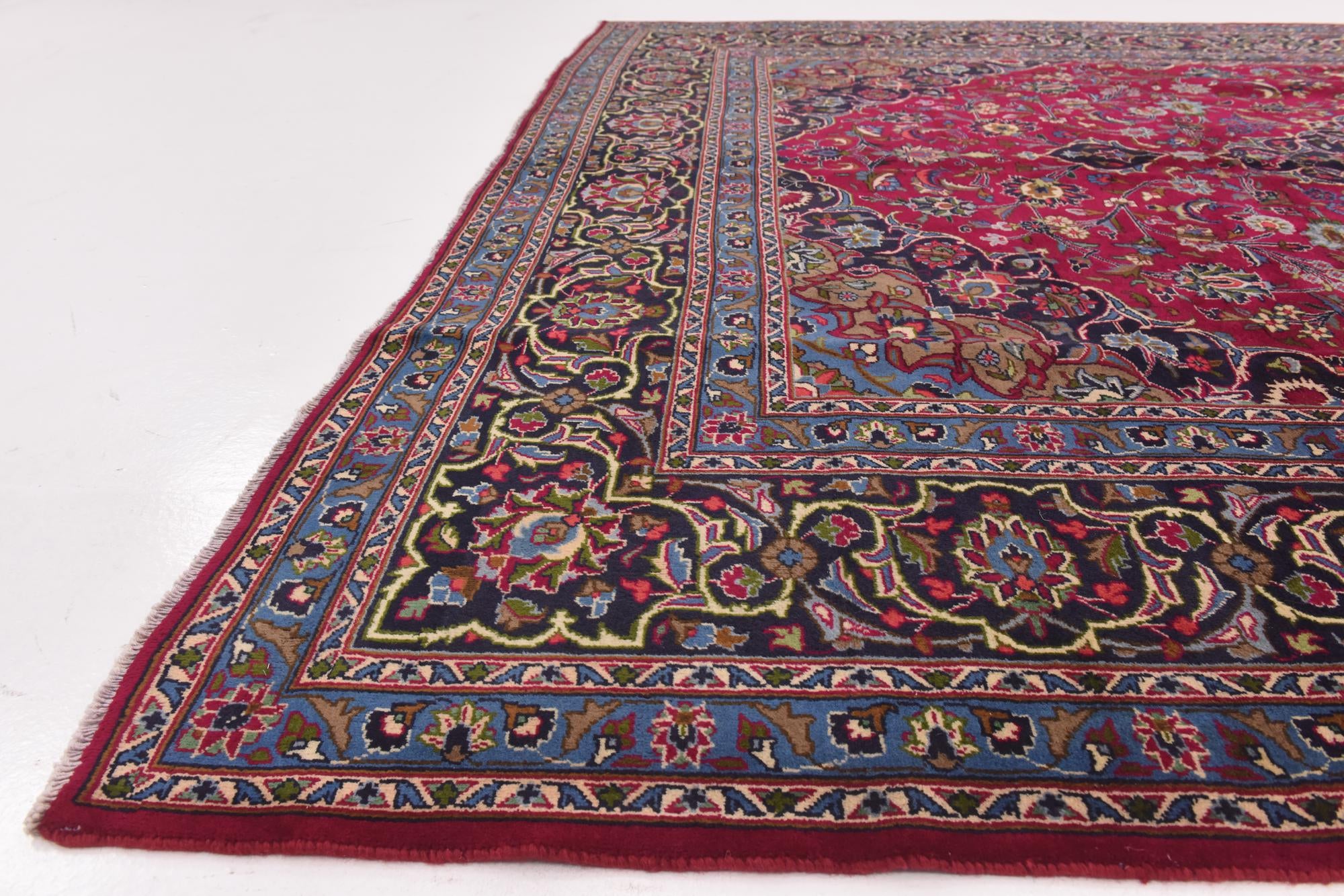 290cm x 380cm Hand Knotted Mashad Persian Wool Rug