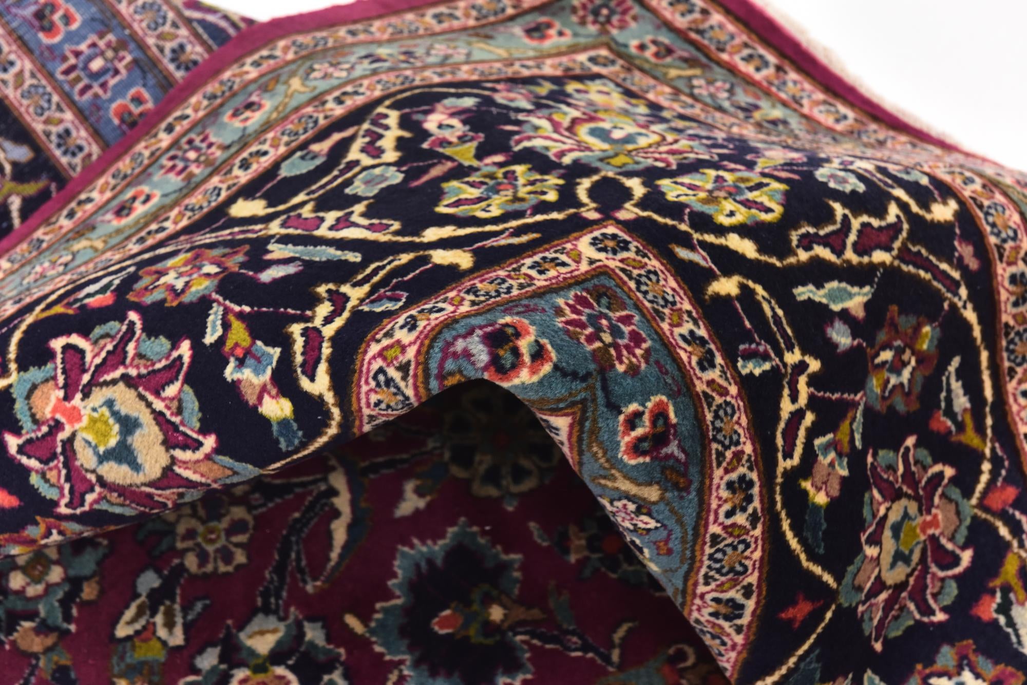 9' 9 x 12' 9 Hand Knotted Mashad Persian Wool Rug