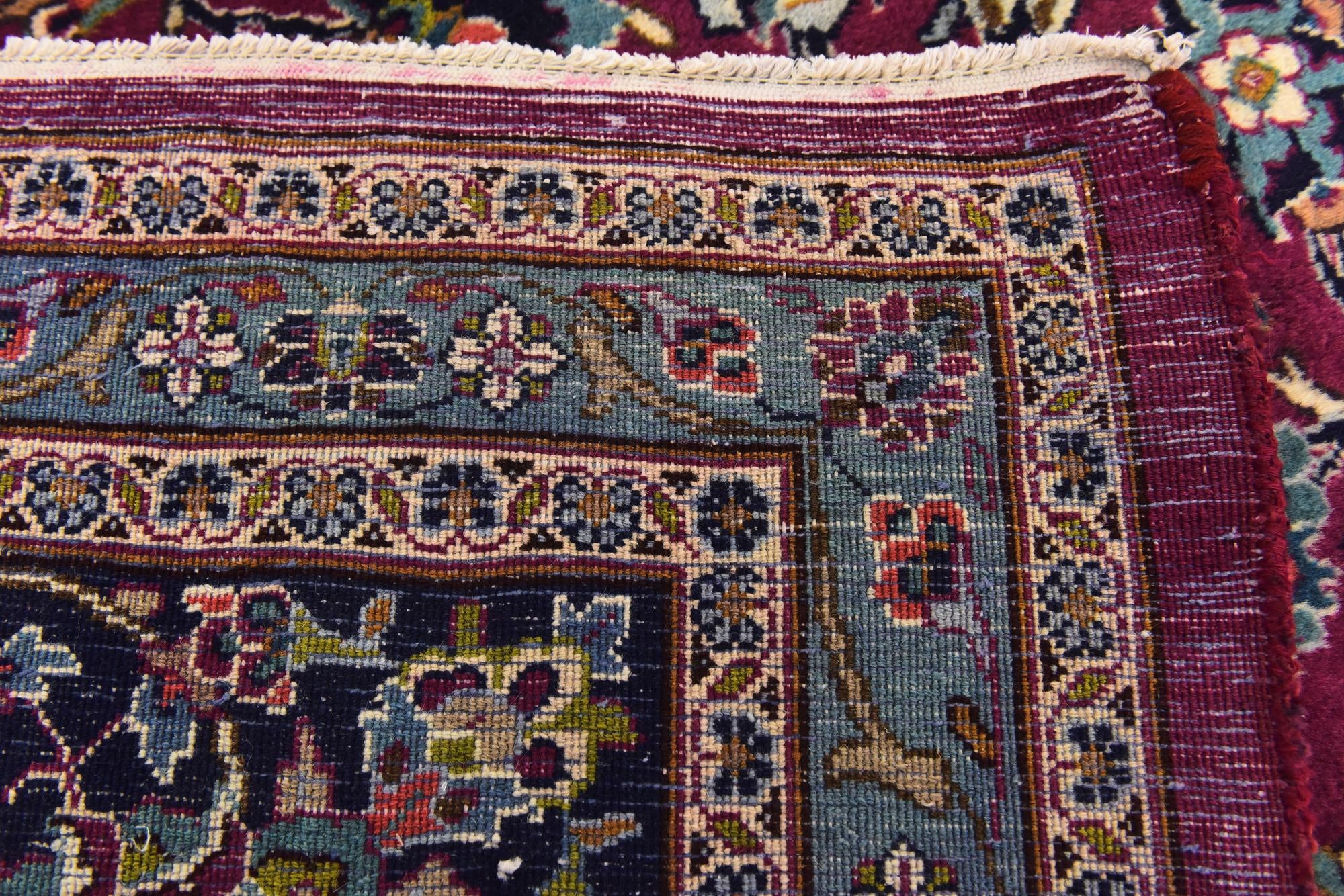 9' 9 x 12' 9 Hand Knotted Mashad Persian Wool Rug