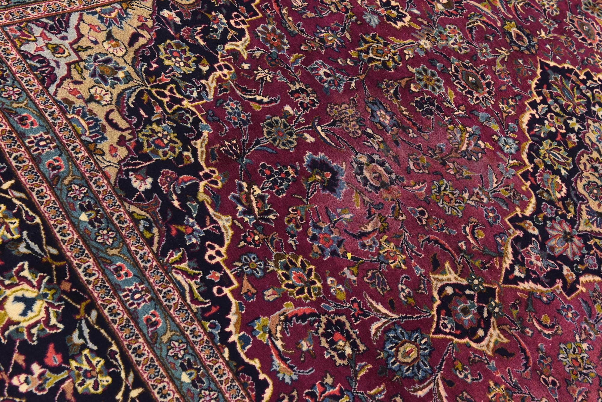 9' 9 x 12' 9 Hand Knotted Mashad Persian Wool Rug