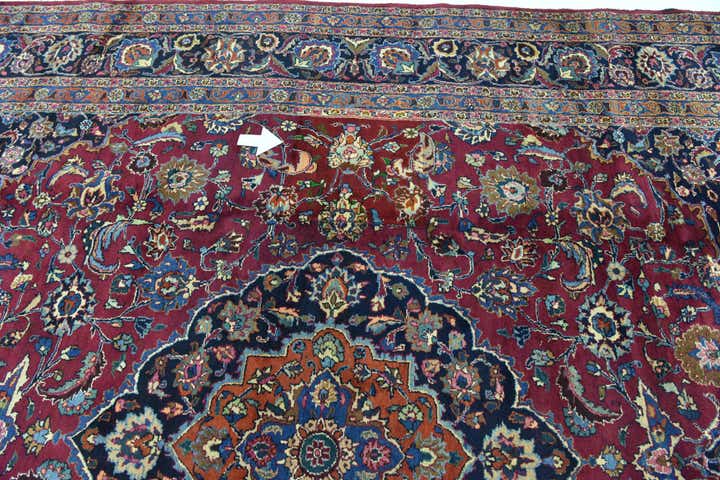 9' 10 x 12' 10 Hand Knotted Mashad Persian Wool Rug