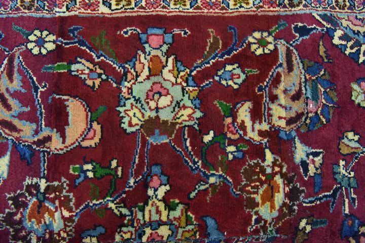9' 10 x 12' 10 Hand Knotted Mashad Persian Wool Rug