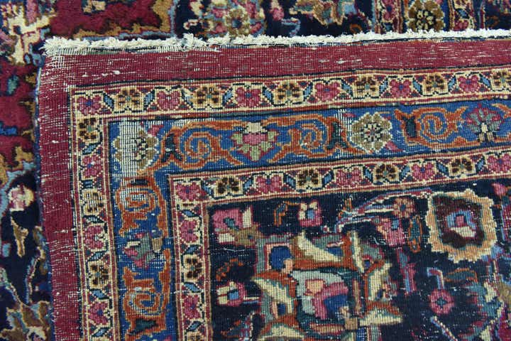 9' 10 x 12' 10 Hand Knotted Mashad Persian Wool Rug