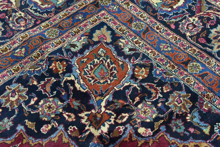 9' 10 x 12' 10 Hand Knotted Mashad Persian Wool Rug