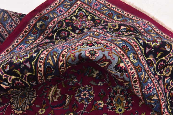 9' 8 x 13' Hand Knotted Mashad Persian Wool Rug