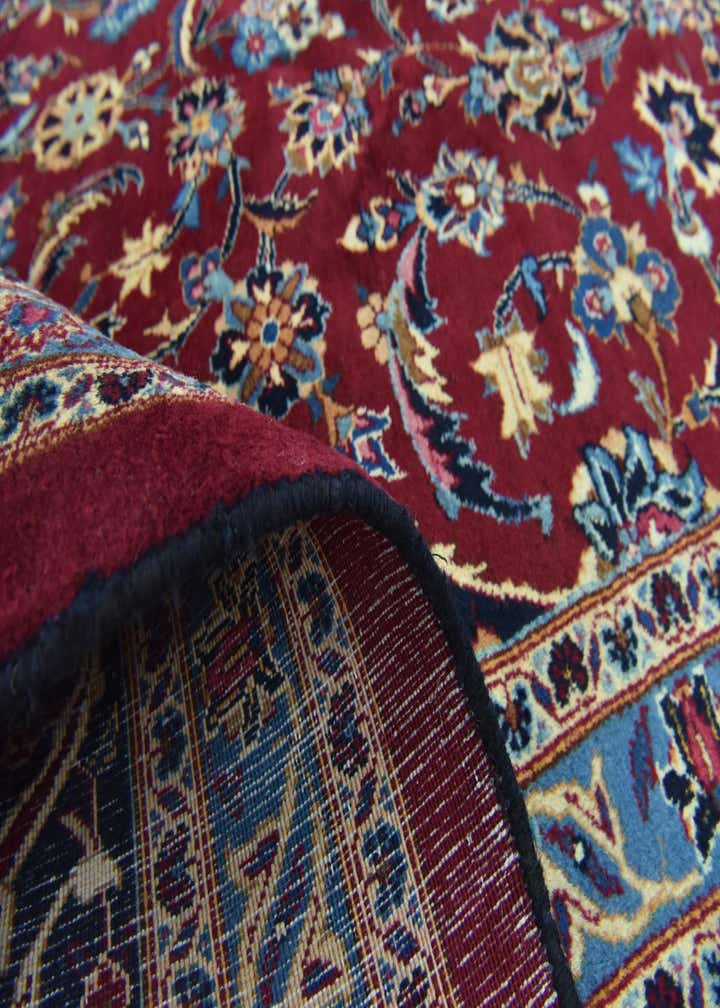 9' 7 x 12' 8 Hand Knotted Mashad Persian Wool Rug