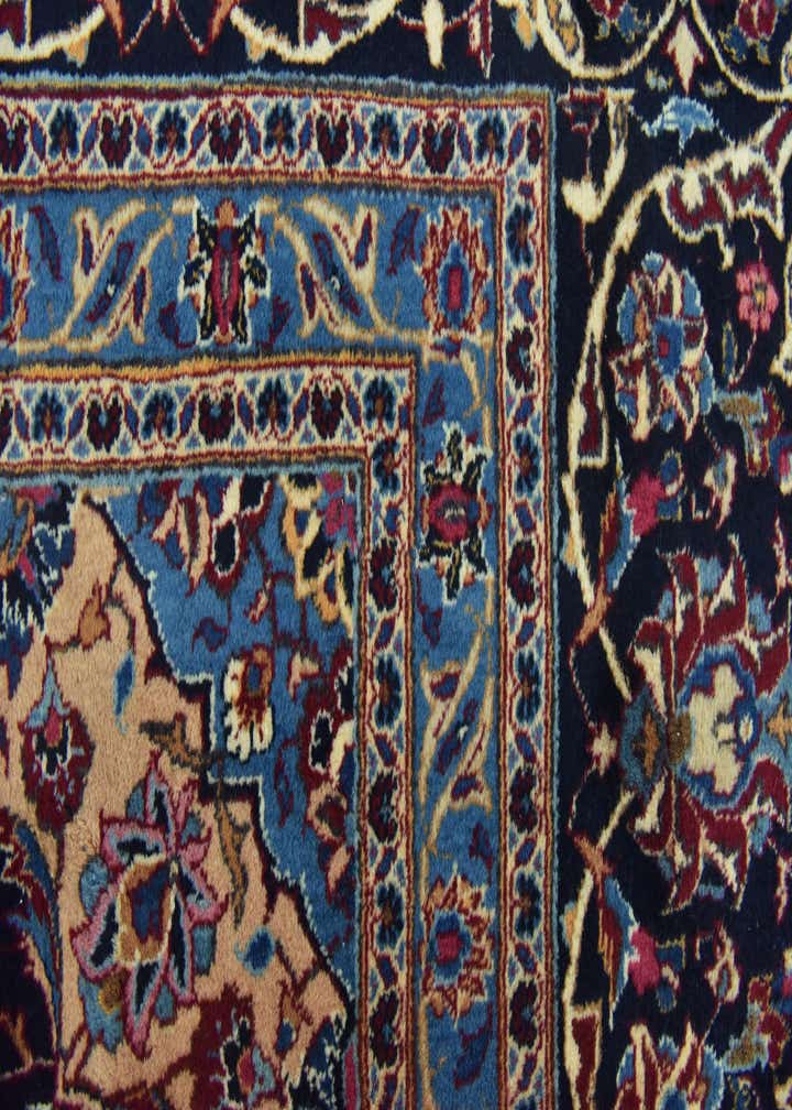 9' 7 x 12' 8 Hand Knotted Mashad Persian Wool Rug
