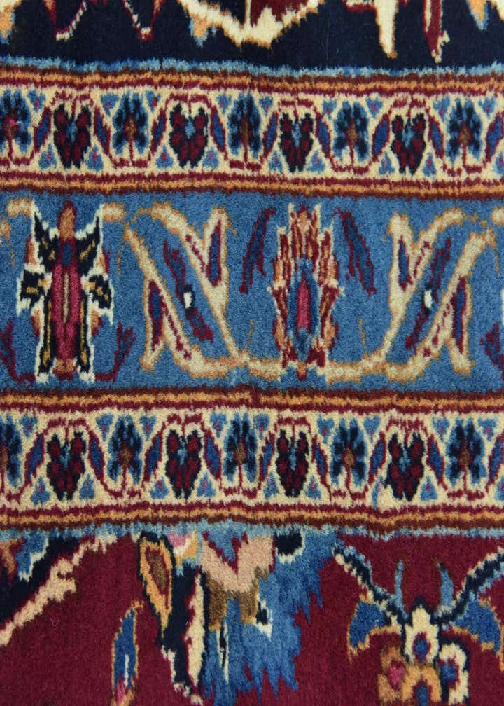 9' 7 x 12' 8 Hand Knotted Mashad Persian Wool Rug