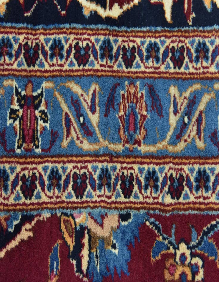 Detail image of 9' 7 x 12' 8  Hand Knotted Mashad Persian Wool Rug