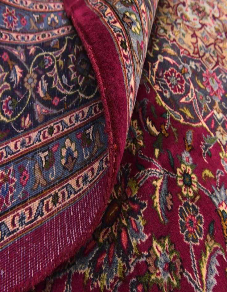 Detail image of 9' 9 x 12' 9  Hand Knotted Mashad Persian Wool Rug