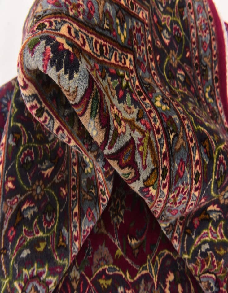 Detail image of 9' 9 x 12' 9  Hand Knotted Mashad Persian Wool Rug