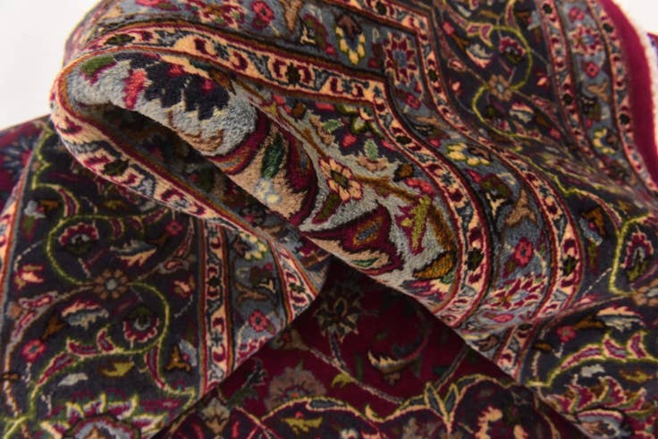 Detail image of 9' 9 x 12' 9 Hand Knotted Mashad Persian Wool Rug