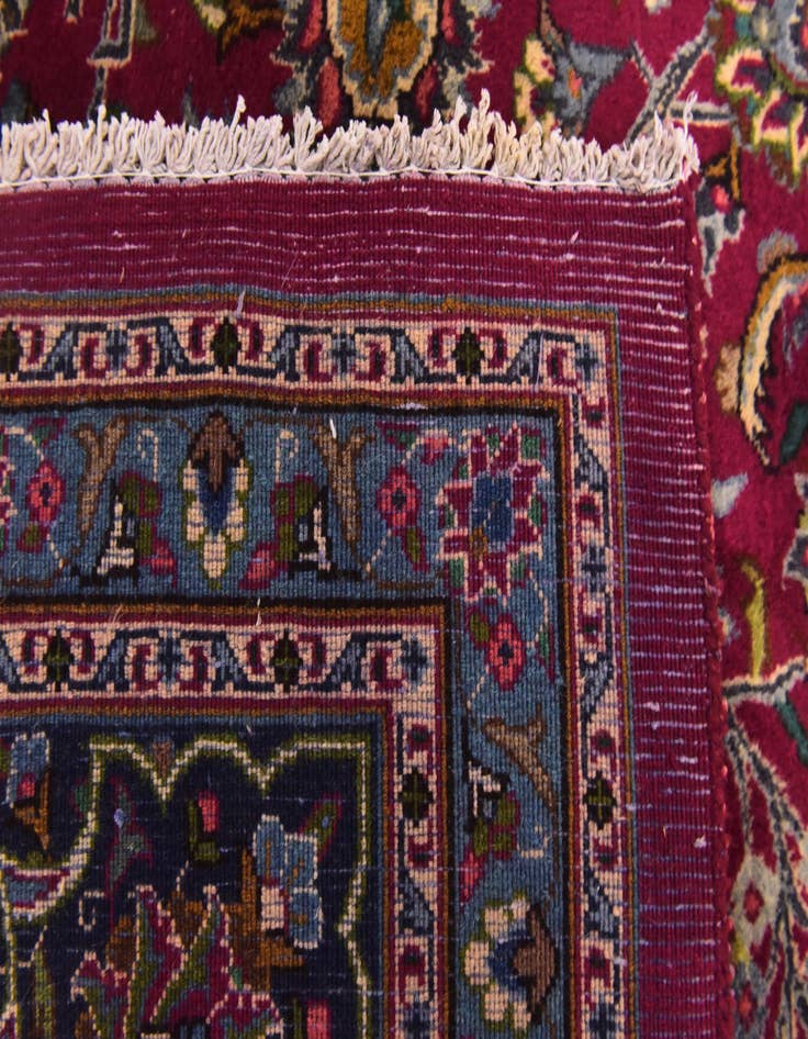 Detail image of 9' 9 x 12' 9  Hand Knotted Mashad Persian Wool Rug