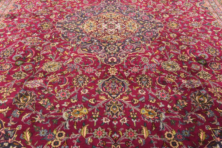 9' 9 x 12' 9 Hand Knotted Mashad Persian Wool Rug