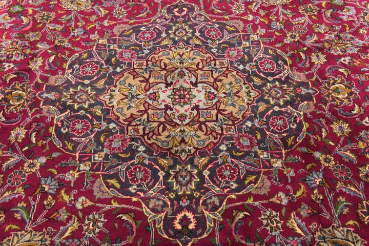 9' 9 x 12' 9 Hand Knotted Mashad Persian Wool Rug