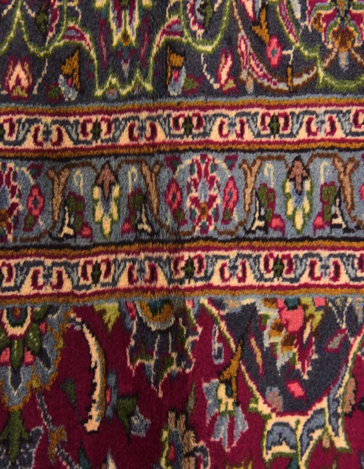 Detail image of 9' 9 x 12' 9  Hand Knotted Mashad Persian Wool Rug
