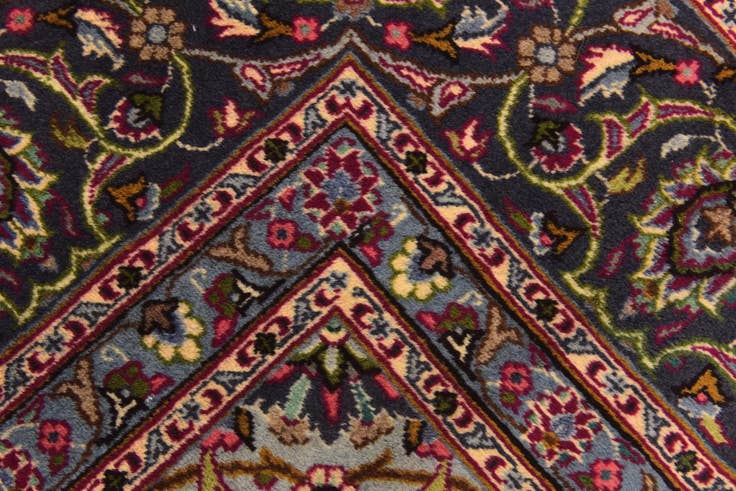Detail image of 9' 9 x 12' 9 Hand Knotted Mashad Persian Wool Rug