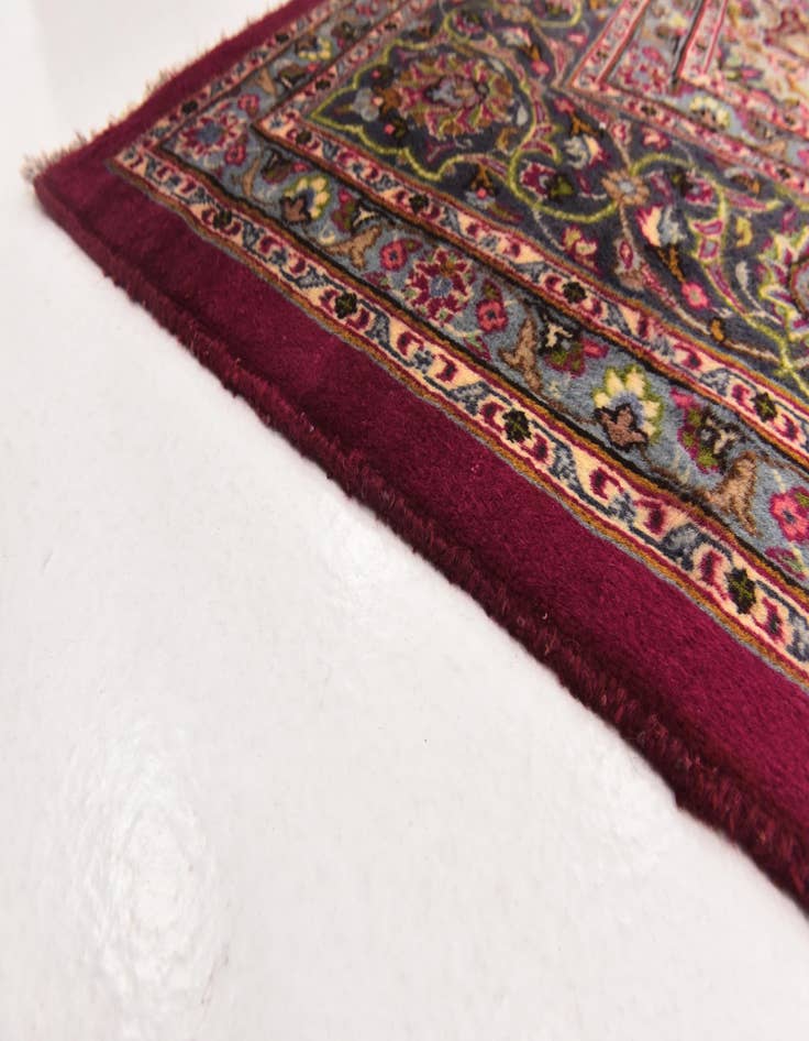 Detail image of 9' 9 x 12' 9  Hand Knotted Mashad Persian Wool Rug