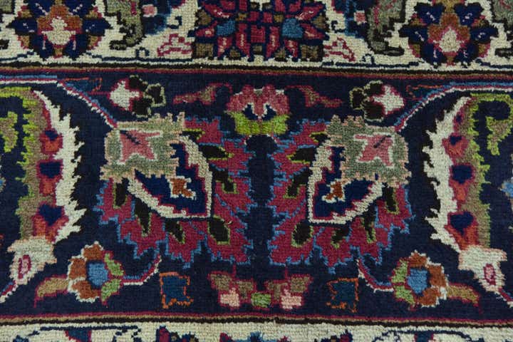 9' 6 x 12' 7 Hand Knotted Mashad Persian Wool Rug